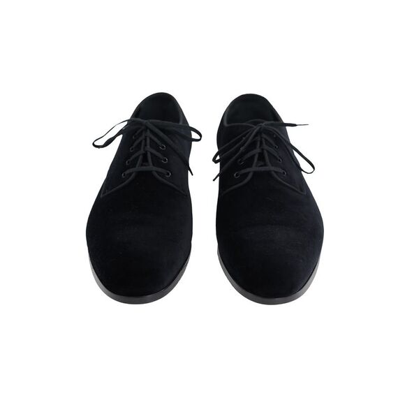 Burberry Lace Up Derby Oxfords in Black Velvet